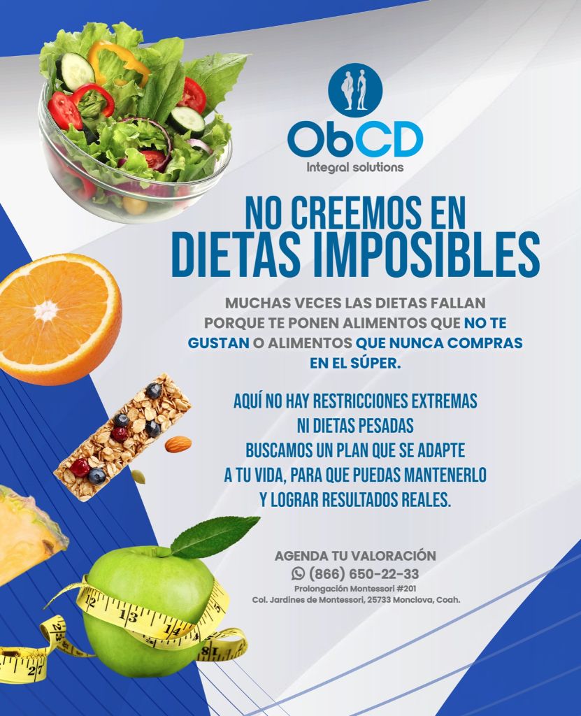 Planes de alimentación sin dietas restrictivas ObCD Monclova